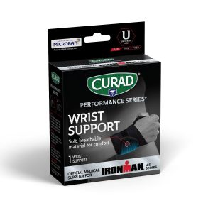 WRIST SUPPORTS: CURAD PERFORMANCE SERIES IRONMAN WRAPAROUND WRIST SUPPORT, UNIVERSAL SIZE