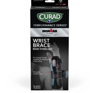 SPLINTS: CURAD PERFORMANCE SERIES IRONMAN REVERSIBLE WRIST SPLINT, REVERSIBLE, MICROBAN, SIZE L/XL, 7.5" TO 10", 4 SPLINTS/CASE