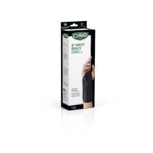 SPLINTS: CURAD FOAM WRIST SPLINT WITH ALUMINUM STAY AND MICROBAN, SIZE L/XL, RIGHT WRIST, 8", RETAIL PACKAGING, 4 SPLINTS/CASE