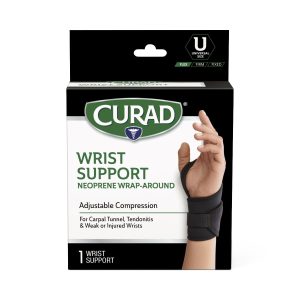 SUPPORTS: CURAD UNIVERSAL WRAPAROUND WRIST SUPPORT WITH MICROBAN