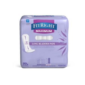 PADS: FITRIGHT ACTIVEDGE BLADDER CONTROL PAD, MAXIMUM LONG, 4" X 15.75"
