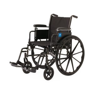 WHEELCHAIRS: K3 GUARDIAN 20" WIDE WHEELCHAIR WITH HEIGHT-ADJUSTABLE DESK-LENGTH ARMS AND SWING-AWAY FOOTRESTS