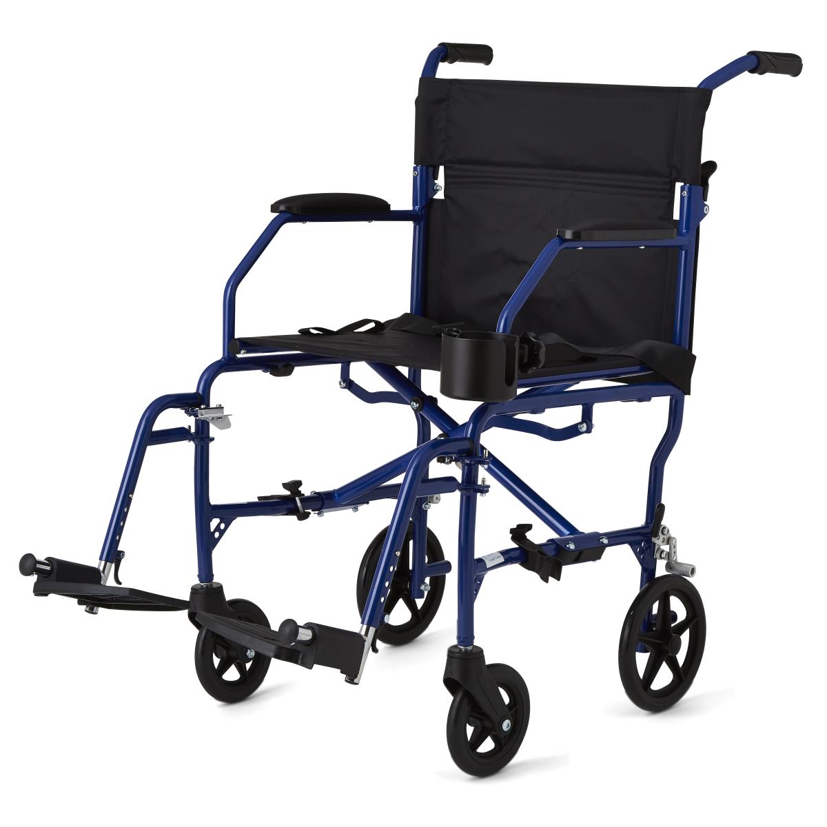 WHEELCHAIRS: MEDLINE ULTRALIGHT TRANSPORT CHAIR, BLUE