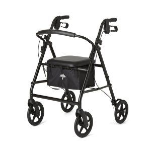 WALKING AIDS: BASIC STEEL ROLLATOR WITH 8" WHEELS, BLACK