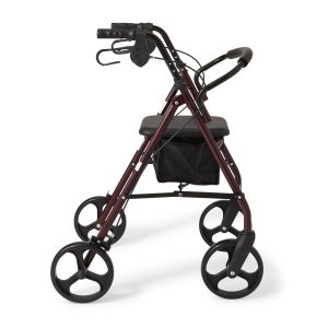 WALKING AIDS: BASIC STEEL ROLLATOR WITH 8" WHEELS, BURGUNDY