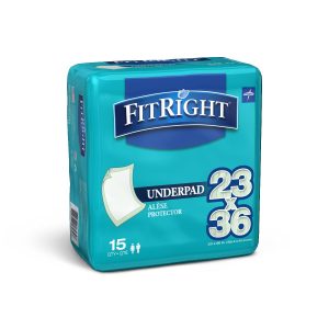 UNDERPADS: FITRIGHT FLUFF UNDERPADS, MODERATE ABSORBENCY, 23" X 36"