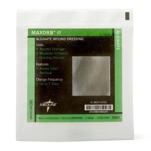 DRESSINGS, ALGINATE: MAXORB II ALGINATE DRESSINGS, 4" X 4", IN EDUCATIONAL PACKAGING