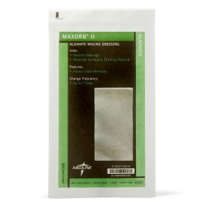 DRESSINGS, ALGINATE: MAXORB II ALGINATE DRESSINGS, 4" X 8", IN EDUCATIONAL PACKAGING