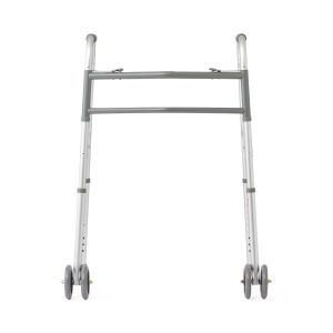 WALKERS: ADULT BARIATRIC FOLDING WALKER, 2 BUTTON, 500 LB. CAPACITY, EXTRA WIDE, 5" WHEELS