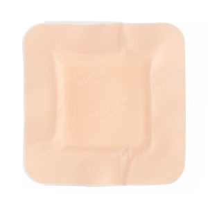 DRESSINGS: OPTIFOAM GENTLE FOAM WOUND DRESSING WITH SILICONE ADHESIVE BORDER, 3" X 3" IN EDUCATIONAL PACKAGING