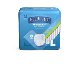 INCONTINENCE BRIEFS: FITRIGHT EXTRA PROTECTIVE UNDERWEAR, SIZE L, FOR WAIST SIZE 40"-56"