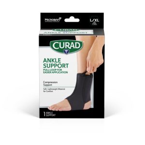 SUPPORTS: CURAD NEOPRENE OPEN HEEL ANKLE SUPPORT, SENIORS, SIZE L/XL