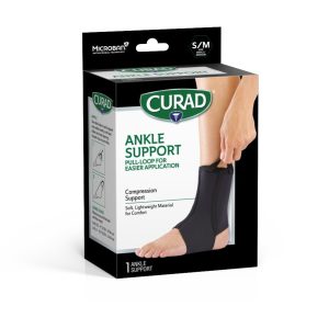 SUPPORTS: CURAD NEOPRENE OPEN HEEL ANKLE SUPPORT, SENIORS, SIZE S/M