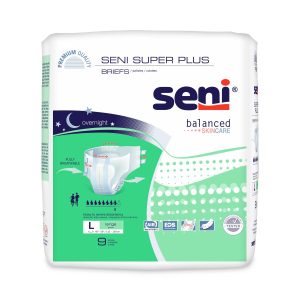 INCONTINENCE BRIEFS: SENI SUPER PLUS BRIEFS, SIZE L, 45" - 59"