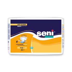 INCONTINENCE BRIEFS: SENI CLASSIC BRIEFS, SIZE L, 45"-59" WAIST/HIP
