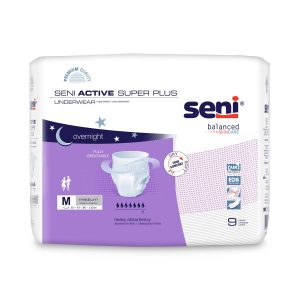 INCONTINENCE BRIEFS: SENI ACTIVE SUPER PLUS PROTECTIVE UNDERWEAR, SIZE M, 31"-43" WAIST/HIP
