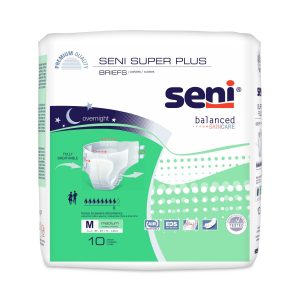 INCONTINENCE BRIEFS: SENI SUPER PLUS BRIEFS, SIZE M, 30" - 43"